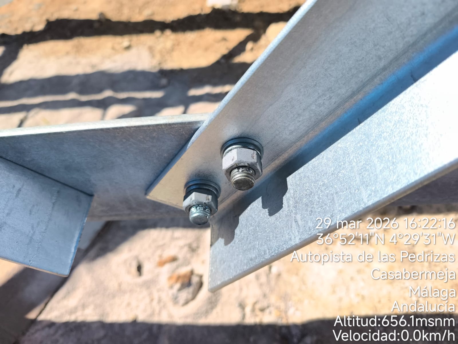 Detalle de estructura galvanizada